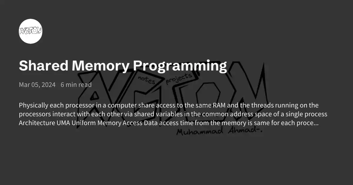 Shared Memory Programming